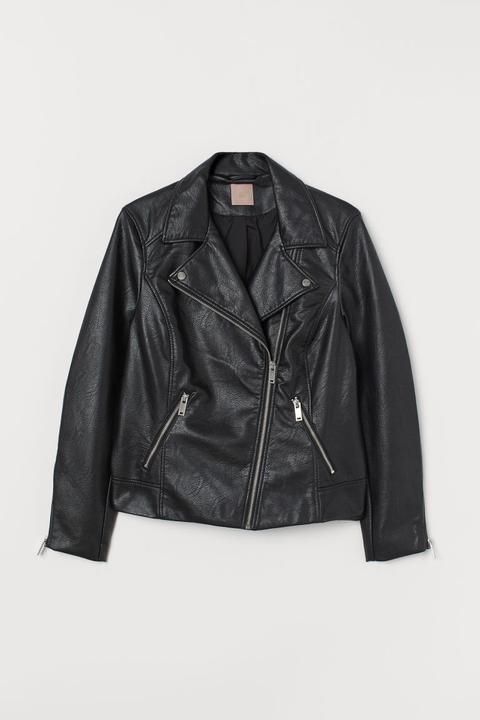 H & M+ Biker Jacket - Black