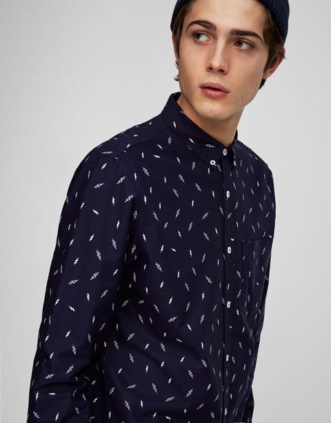 Camisa Oxford All Over Rayos