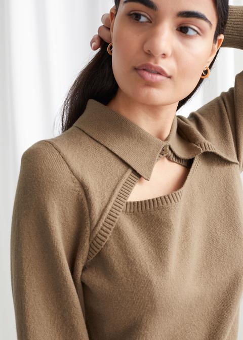 cut out collar top