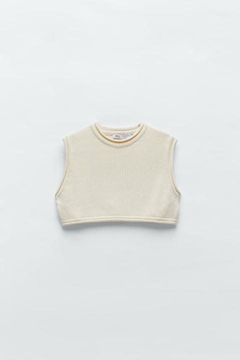 Knit Crop Top from Zara on 21 Buttons