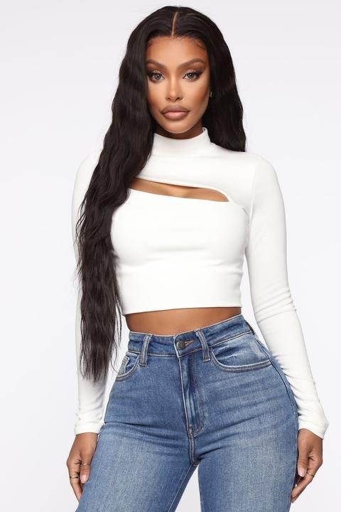 Drop Top Crop Top - Off White