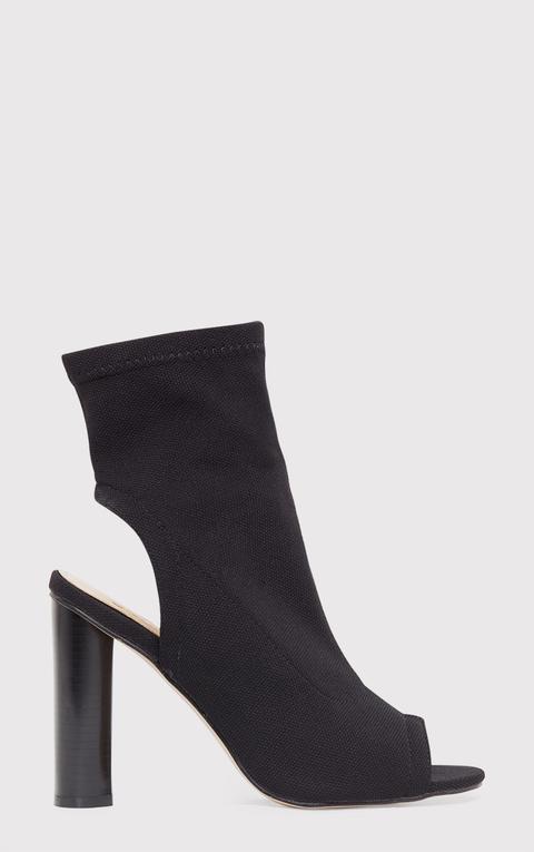 Cassidy Black Knitted Cut Out Heels
