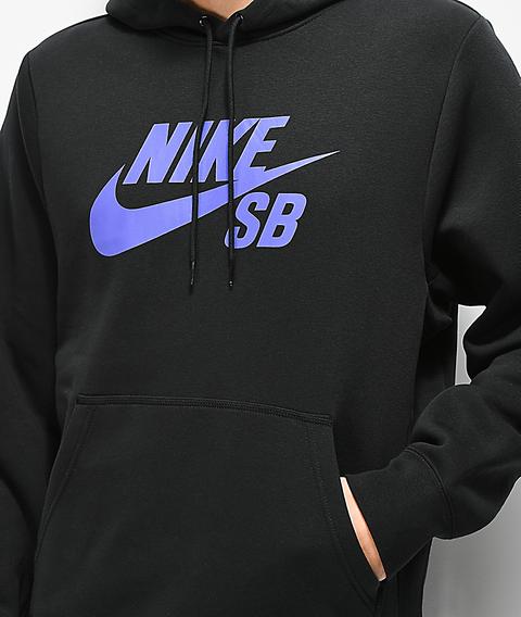 Nike Sb Icon Black \u0026 Purple Hoodie 