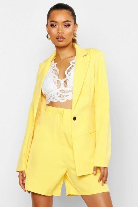 yellow tailored blazer