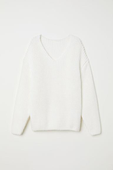 H & M - Pullover In Maglia - Bianco