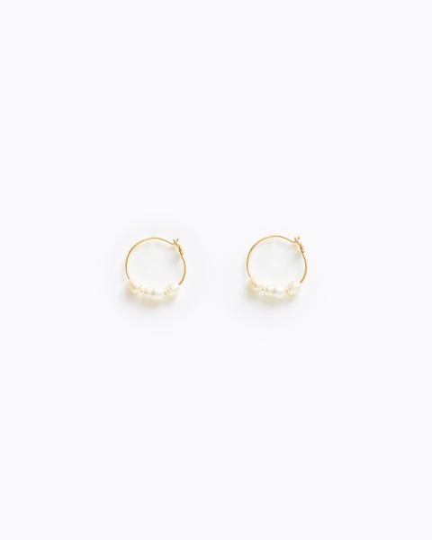Pendientes Pequeños Aro Perlas