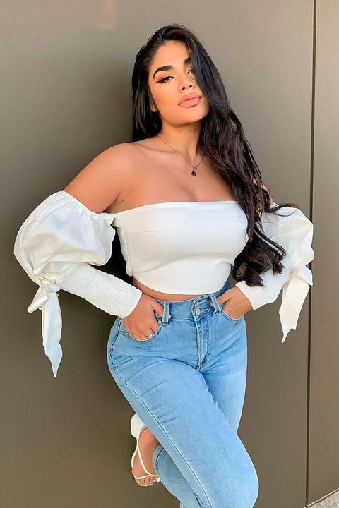 Fashion nova white off the shoulder top sale