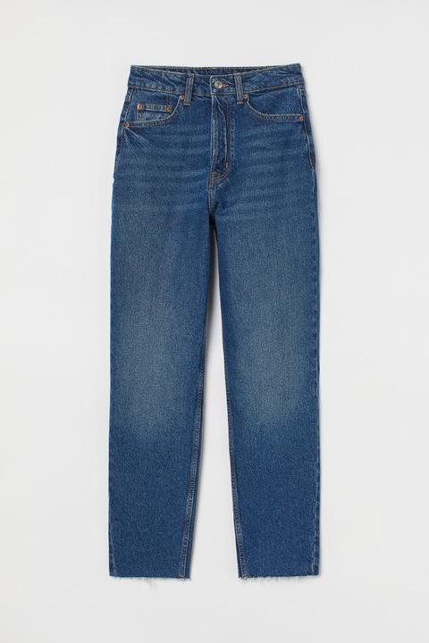 Mom High Ankle Jeans - Azul