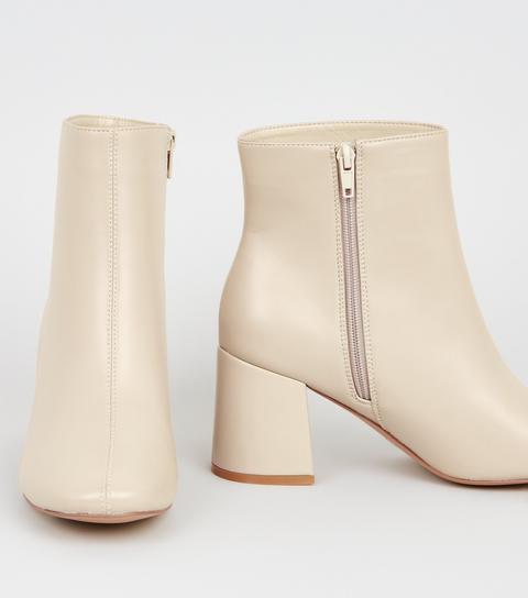 cream ankle booties