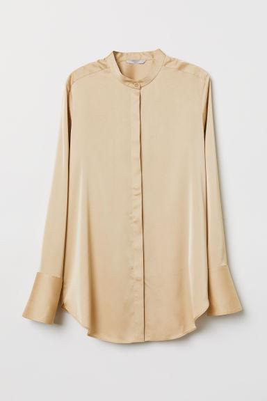 H & M - Satin Blouse - Beige