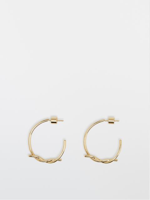 Pendientes Aros Nudo Baño Oro