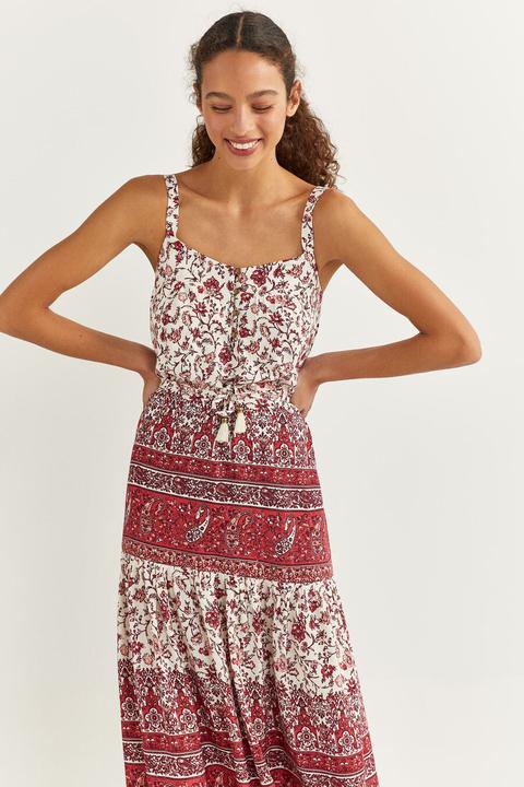 Vestido Boho Cenefas Springfield