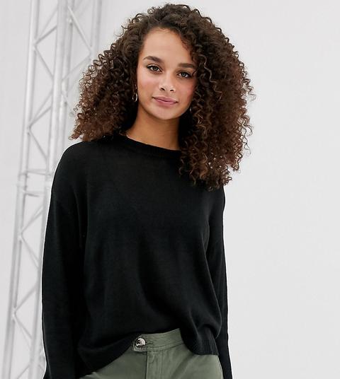 Bershka - Maglione Girocollo Leggero Nero - Nero