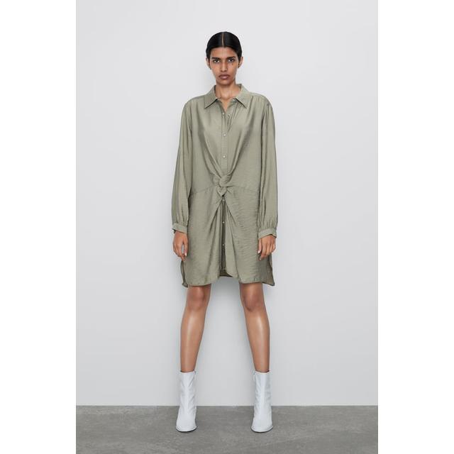 Shirt Dress With Knot from Zara on 21 ...