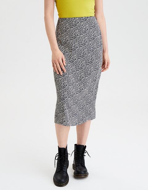 Ae Animal Print Midi Skirt from 