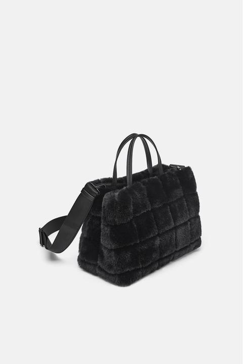 Borsa Shopper Finto Pelo