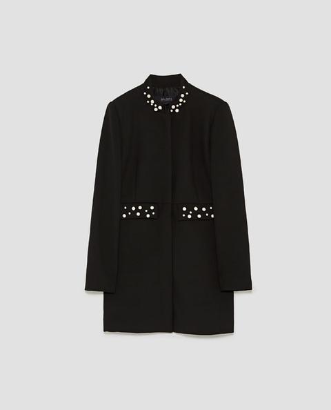 Frock Coat With Faux Pearls