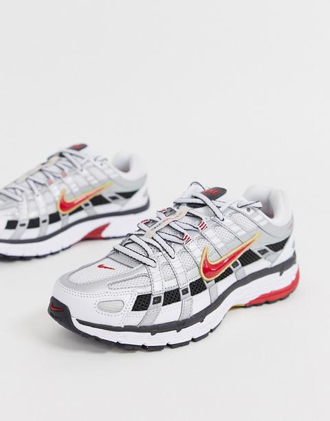 Nike - P-6000 - Baskets - Blanc Et Rouge