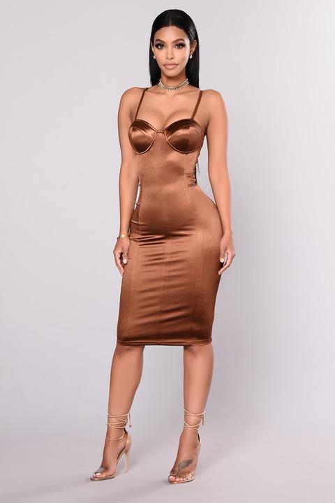 Stupid In Love Dress - Chocolate