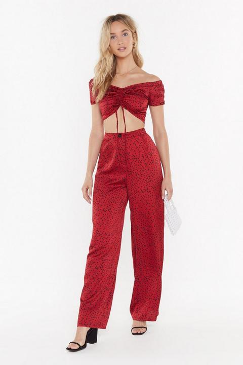 You've Dot This Spotty Wide-leg Pants