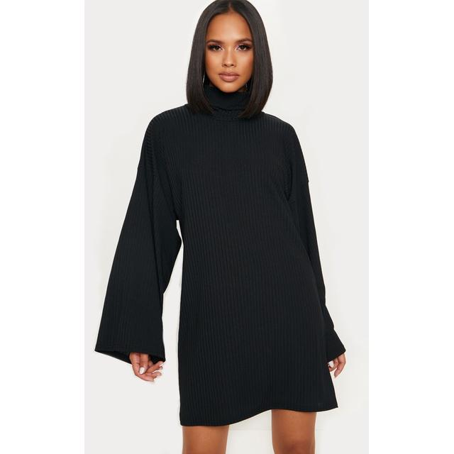 black high neck oversized jumper