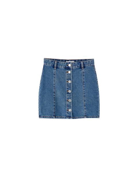 Falda Denim Botones