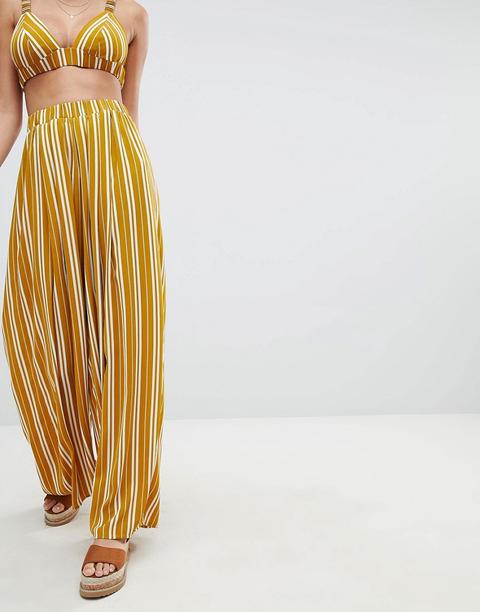 Pantalones De Pernera Ancha A Rayas De Prettylittlething