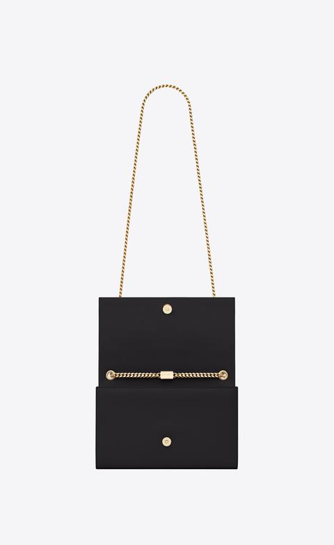 Satchel Kate Medium Tassel Nera In Pelle Con Ma