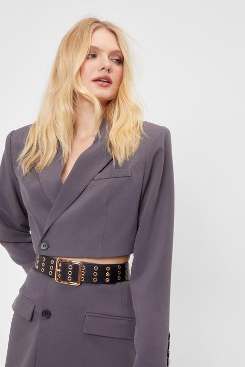 Womens Eyelet's Stay Together Faux Leather Belt