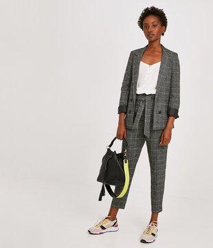 Pantalon À Carreaux Femme