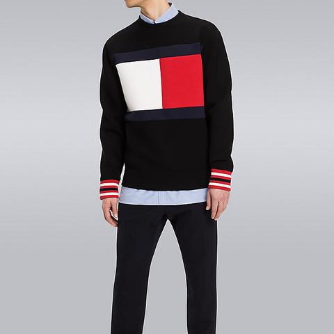 Maglione In Neoprene Con Bandiera - Hilfiger Edition