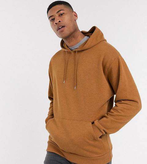 Sudadera Extragrande Con Capucha En Marrón Marga De Asos Design Tall