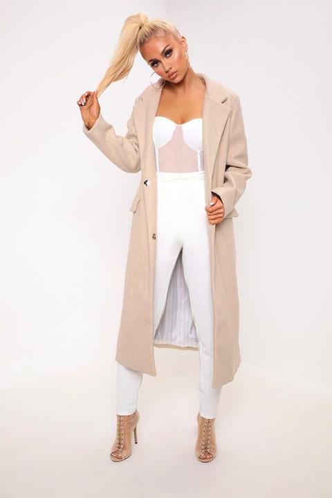 Beige Classic Soft Touch Overcoat