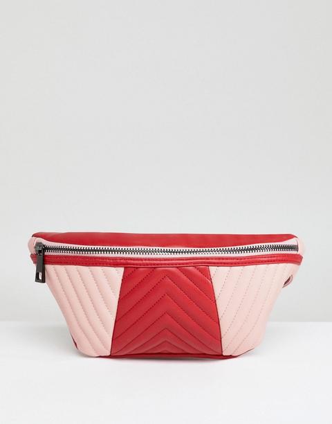 Asos Mix Quilted Bum Bag - Pink