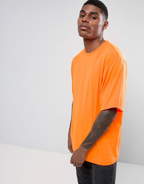 Granted - T-shirt Oversize Arancione Fluo - Arancione