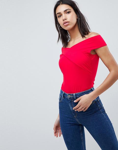 Asos Design - Top A Portafoglio Rosso - Rosso