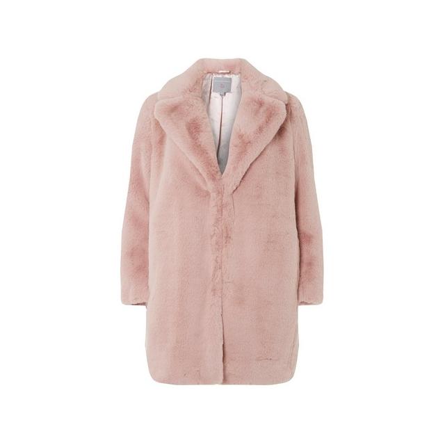 dorothy perkins pink fur coat