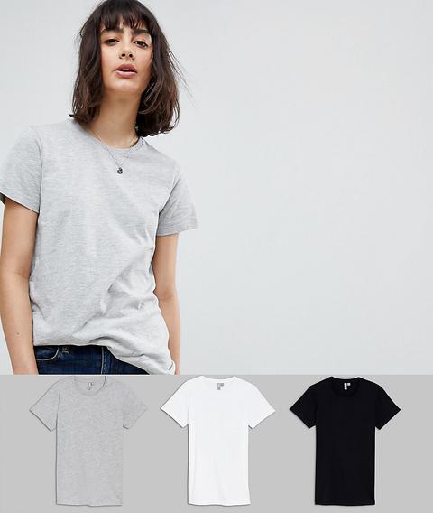 Pack De 3 Camisetas Con Cuello Redondo Ultimate De Asos Design