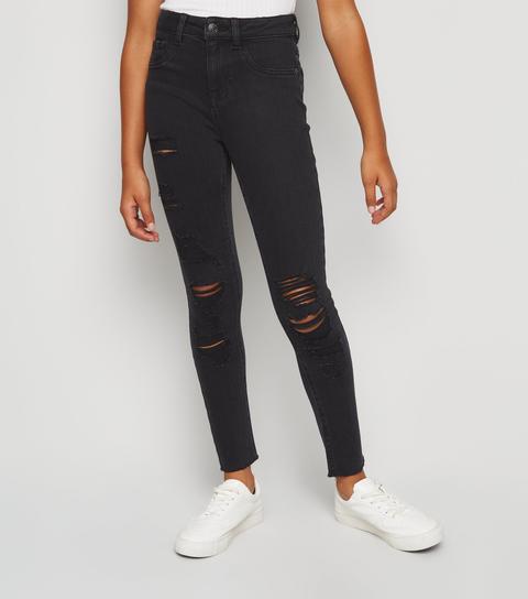 girls black ripped jeans