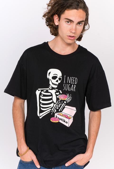 Camiseta Calavera Sugar Negro