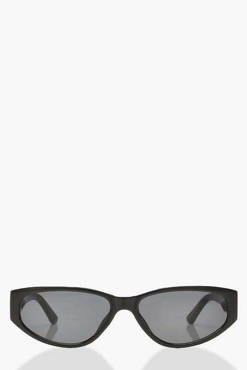 Womens Slim Square Sunglasses - Black - One Size, Black