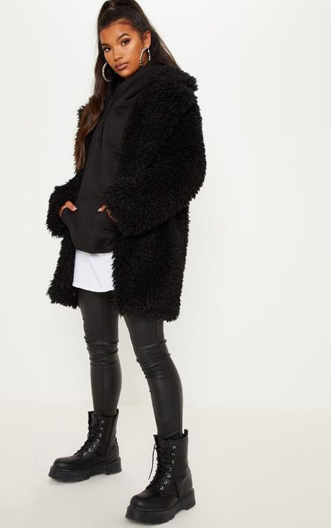 long black teddy coat