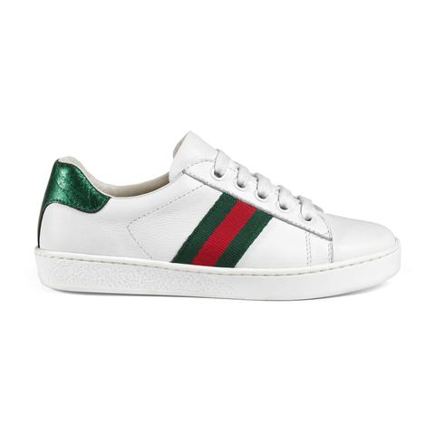 Sneaker Ace Bassa In Pelle Con Dettaglio Web