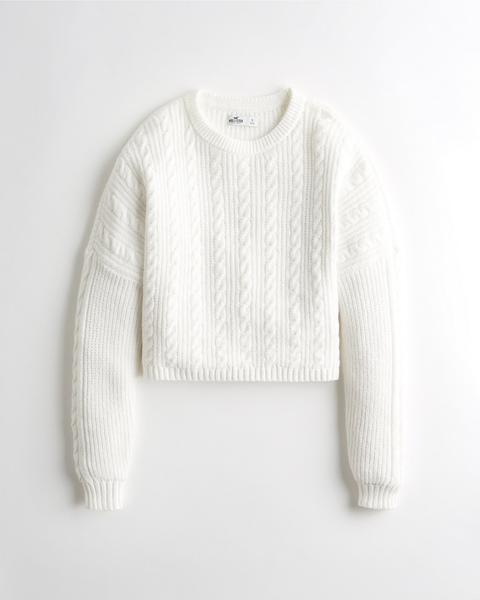 hollister cable crewneck sweater