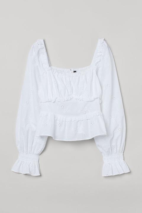 Broderie Anglaise Blouse - White