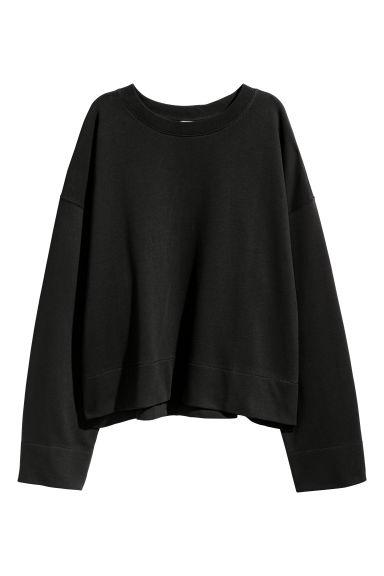 H & M - Maglia Ampia In Cotone - Nero