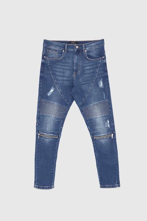 zara skinny biker jeans