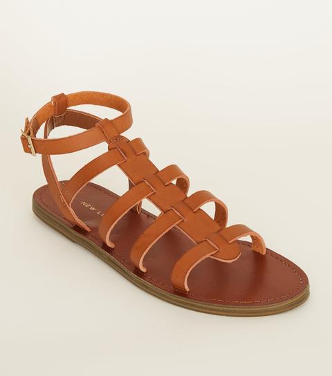 Tan Gladiator Sandals New Look