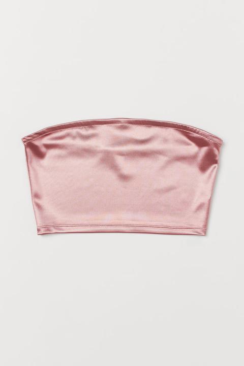 H & M - Top A Fascia Metallizzato - Rosa