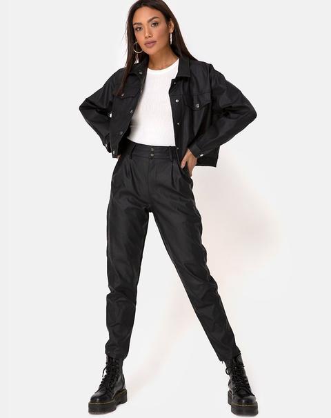 Zastan Trouser Pu Black